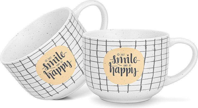 

Набор кружек Fissman Smile Happy Checked 3732 (2шт)