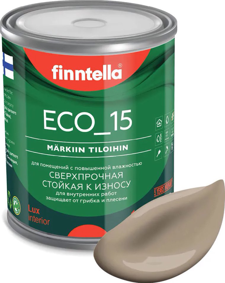 

Краска Finntella Eco 15 Pehmea F-10-1-1-FL095 0.9 л (светло-коричневый)