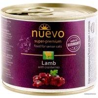 Консервированный корм для кошек Nuevo Senior Lamb with Cranberries (ягненок с клюквой) 200 г