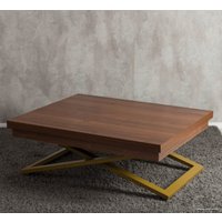 Стол-трансформер Levmar Cross D44/S90 (миланский орех/золото)