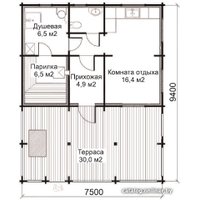 Русская баня Банилюкс И-13 7.5x9.4 м