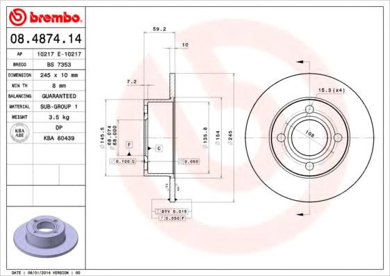 

Brembo 08487414