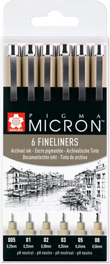 

Набор капиллярных ручек Sakura Pen Pigma Micron POXSDK6 (6 шт)