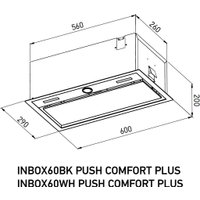 Кухонная вытяжка Meferi INBOX60WH Push Comfort Plus