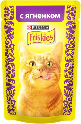 Пресервы Friskies с ягненком в подливе 0.085 кг