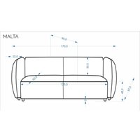 Диван Halmar Malta (кремовый)