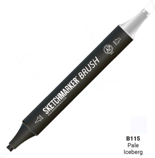 

Маркер художественный Sketchmarker Brush Двусторонний B115 SMB-B115 (бледный айсберг)
