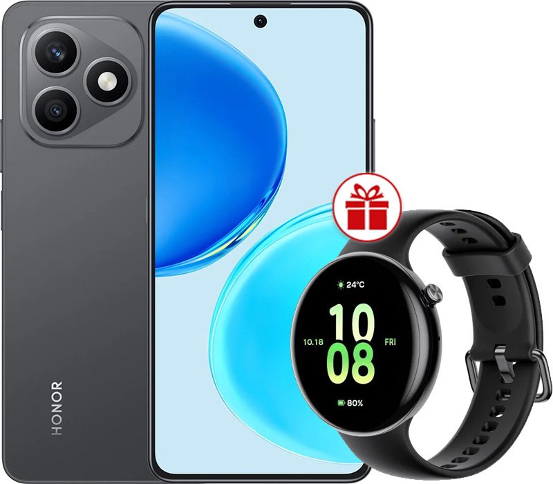 

Телефон HONOR X8d 8GB/256GB международная версия (черный) + умные часы HONOR Watch Fit по акции