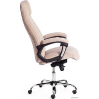 Офисное кресло TetChair Boss Lux (флок, бежевый/бежевый перфорированный)