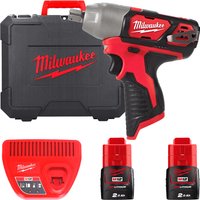 Гайковерт Milwaukee M12 M12BIW12-202C 4933447133 (с 2-мя АКБ, кейс)