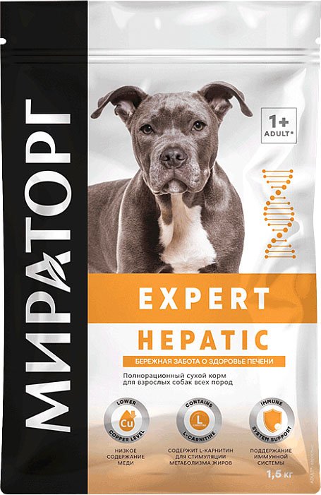 

Сухой корм для собак Мираторг Winner Expert Hepatic Бережная забота о здоровье печени 1.5 кг