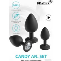 Анальная пробка Bradex Candy An Set SX 0009 (3 шт, черный)