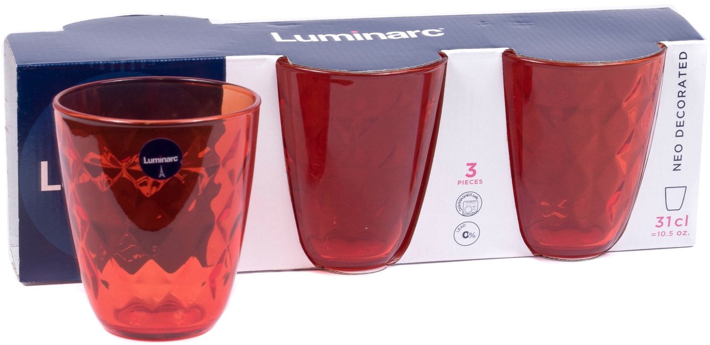 

Набор стаканов для воды и напитков Luminarc Neo diamond colorlicious red P7128