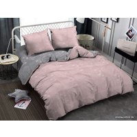 2-спальный комплект постельного белья Amore Mio Heart 2сп 31451 (серый/розовый)