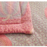 2-спальный комплект постельного белья Arya 2сп Pumpkin Dreams 8680943253446 (светло-серый/розовый)