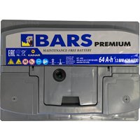 Автомобильный аккумулятор BARS Premium 64 R+ (64 А·ч)