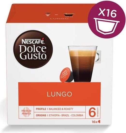 

Кофе в капсулах Nescafe Dolce Gusto Lungo капсульный 16 шт