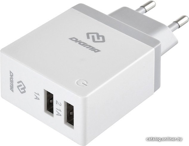 Сетевое зарядное Digma DGWC-2U-3A-WG