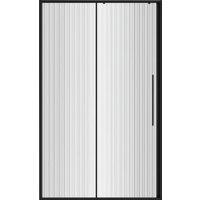 Душевая дверь Niagara Nova NG-84-L12FHB 120x195 (черный матовый/рифленое стекло)