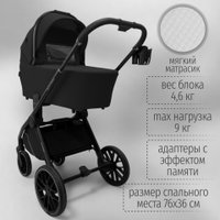 Универсальная коляска Bubago Gaudi Classic 3в1 BG 212-3 (черный)