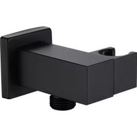 Держатель душевой лейки с подключением Grocenberg GB188 (черный матовый)