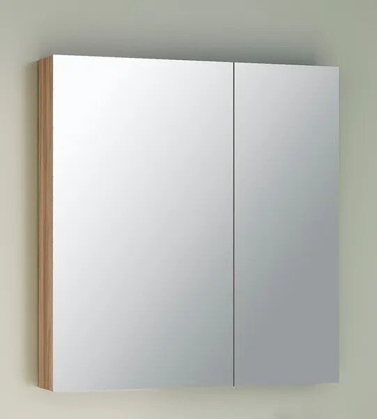 

Runo Шкаф с зеркалом для ванной Лада 60 (дуб)