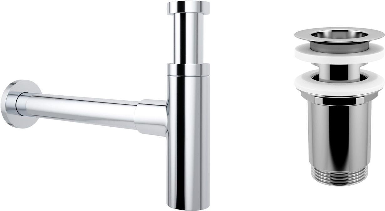 

Сифон Wellsee Drainage System 182119004 (сифон, выпуск, хром)