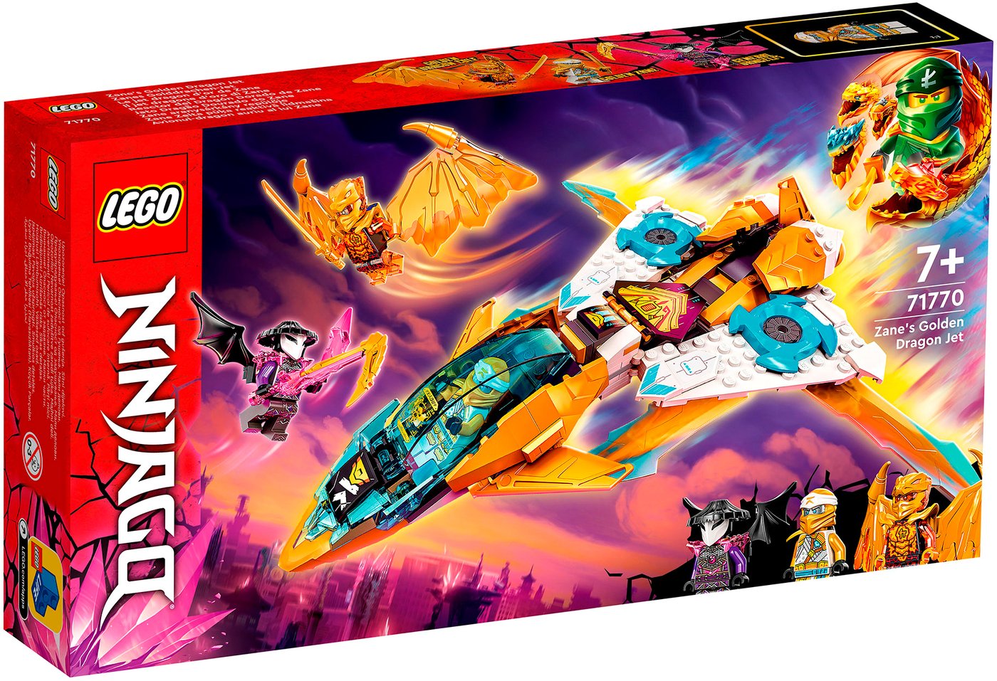 

Конструктор LEGO Ninjago 71770 Реактивный самолёт Зейна Золотой дракон