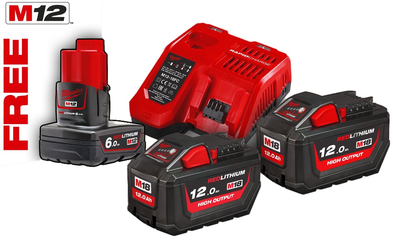 

Аккумулятор с зарядным устройством Milwaukee M18 HNRG-122 4933464261 (2x12 Ач + 1x6 Ач/12-18В)