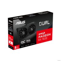 Видеокарта ASUS Dual Radeon RX 7600 V2 OC Edition 8GB GDDR6 DUAL-RX7600-O8G-V2