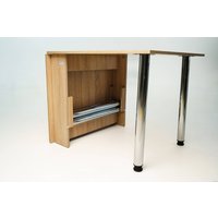 Стол-книга Stoloff Мечта 1600x850 (дуб сонома, опоры вкручиваемые, углы прямые без роликов и ручек)