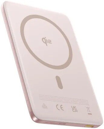 Внешний аккумулятор Baseus PicoGo AM41 Ultra-Slim Qi2 Magnetic Power Bank 10000mAh (розовый)