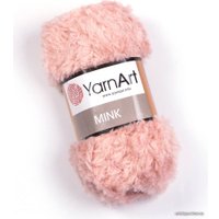 Пряжа для вязания Yarnart Mink 341 50 г 75 м (белый/розовый)