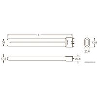 Люминесцентная лампа Osram Dulux L 2G11 18 Вт 4000 К
