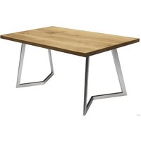 Кухонный стол Buro7 Уиллис 180 (классика, дуб натуральный/серебро)