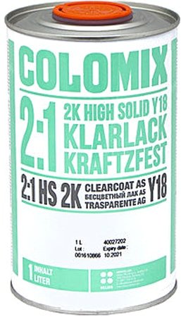 Автомобильный лак Colomix HS Y18 2:1 1л + отвердитель 0.5л 40027202