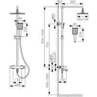 Душевая система  Kaiser Cube 01582-15