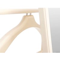 Стойка для одежды Мебелик с зеркалом на колесах В 24Н (слоновая кость)