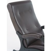 Кресло-качалка Mio Tesoro Бастион-32 (кожзам коричневый/черный)