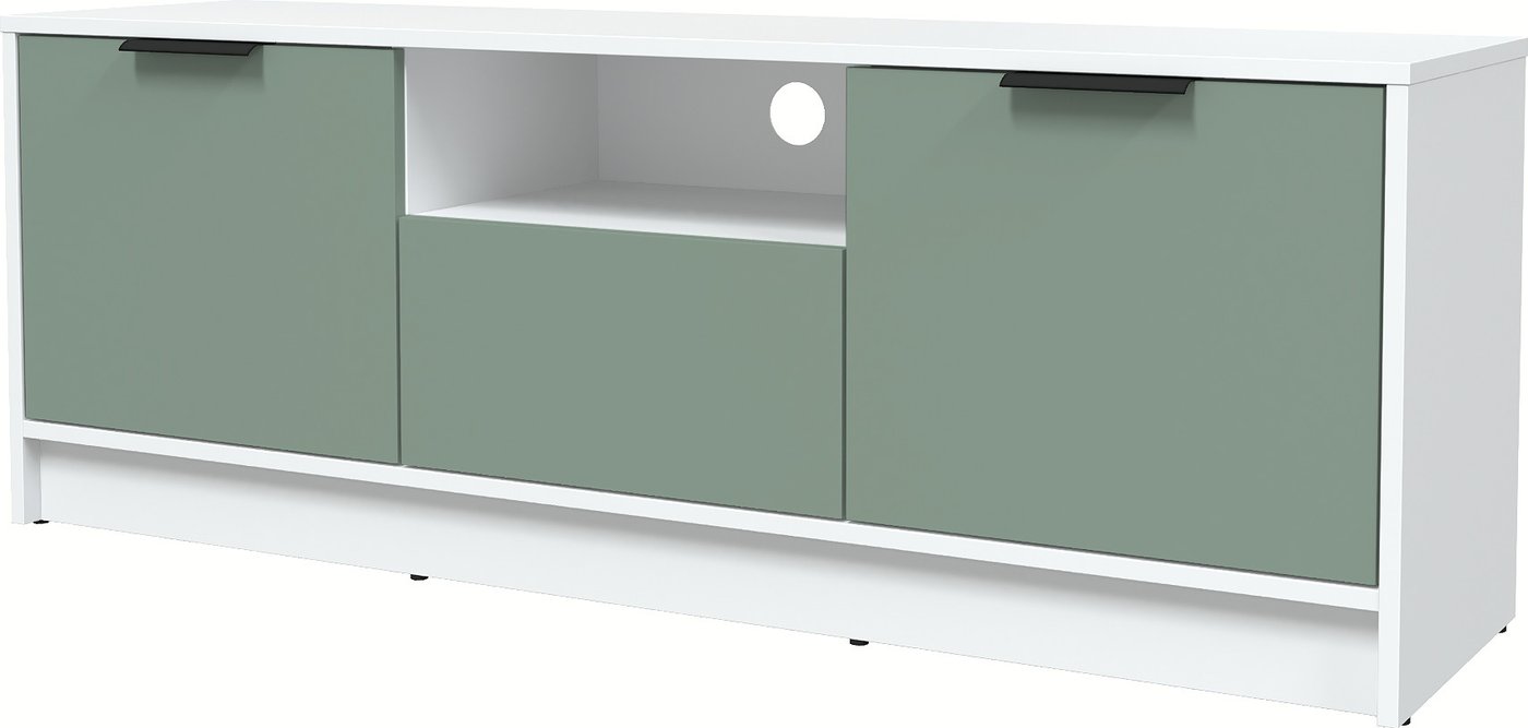 

Тумба Интерлиния ТВ Концепт КТ-ТВ3-50 Глосс (белый платинум/мята)