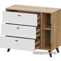 Комод SV-Мебель Милан 00-00108393 (дуб золотой/белый матовый)