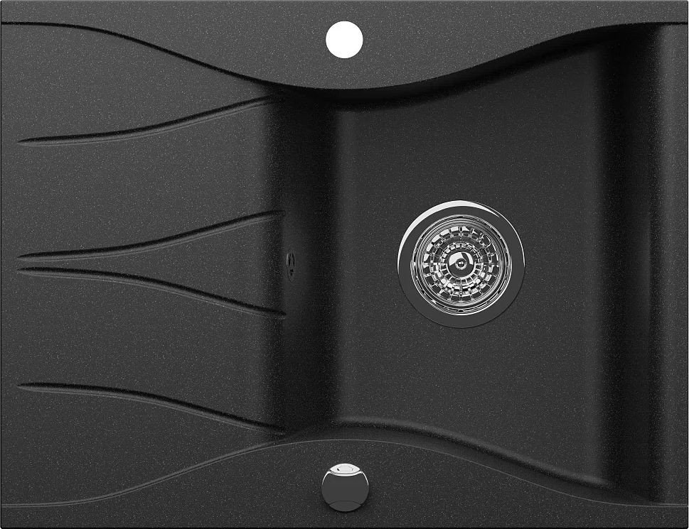 Кухонная мойка Kernau KGS O 4565 1B1D Black Metallic