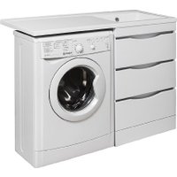  Runo Тумба с умывальником Орион 60 3 ящика + Гамма 120 лайт с левым крылом (напольная, белый)