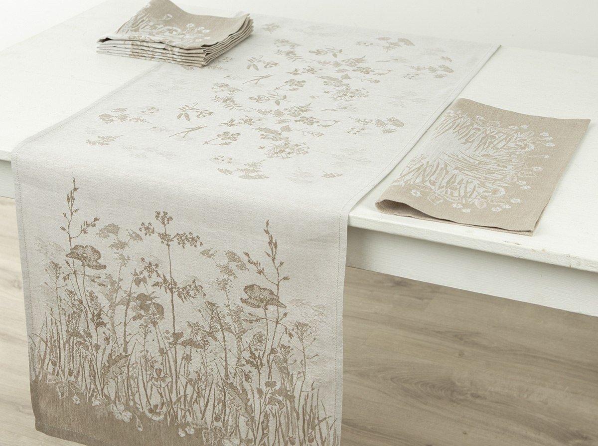 

Скатерть Беларускі лён 50x170 24С74-ШР/уп. (1 Флоранс 193, с салфетками)