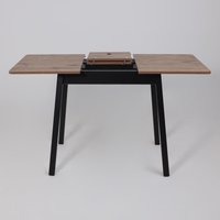 Кухонный стол Мамадома Tirk radial-94 раздвижной 94-126х64 (дуб веллингтон/черный)