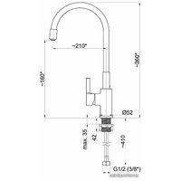 Смеситель Rubineta Flexy-33 FL30078 (белый/хром)
