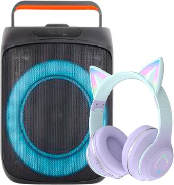 Беспроводная колонка Vol.Ki GD-0601 (с наушниками DR-57)