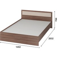 Кровать Тащи в дом Гармония КР602 140х200 (ясень-шимо/светлый/темный)