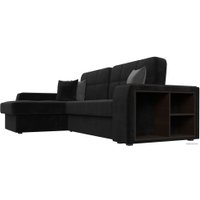 Угловой диван Лига диванов Брюссель левый 110654L (велюр черный)