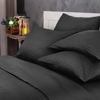 Евро комплект постельного белья Verossa Stripe Евро 929793 (50x70, 2шт, 70x70, 2шт, Black)